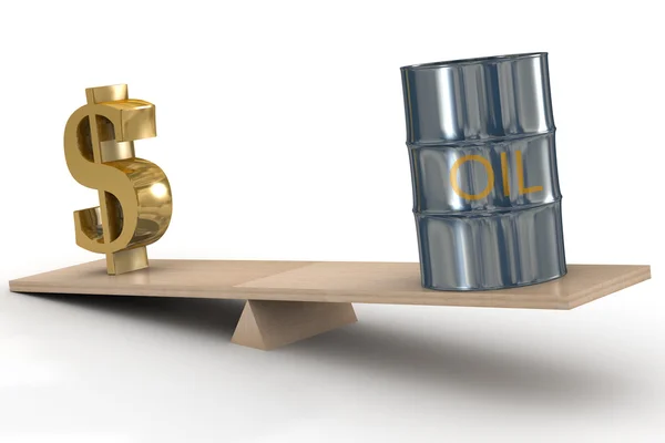 Το κόστος των αποθεμάτων πετρελαίου. 3D εικόνας. — Φωτογραφία Αρχείου