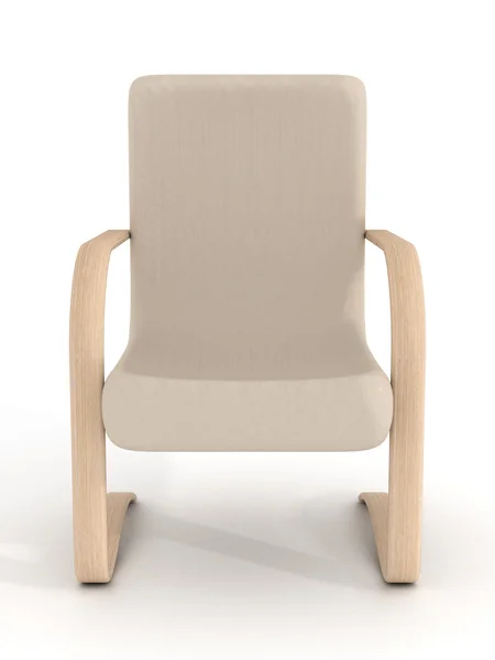 Кожаное кресло на белом фоне — стоковое фото