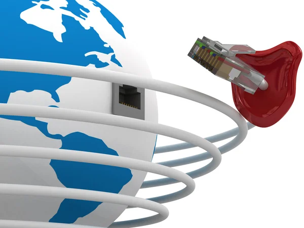 グローバル ネットワーク、インターネットの保護 — ストック写真