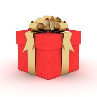 Gift box. 3D image. clipart