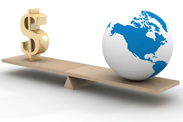 Les affaires mondiales. Image 3D — Photo