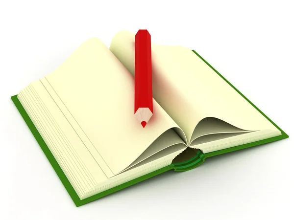 Opening book on a white background — Stock Photo, Image