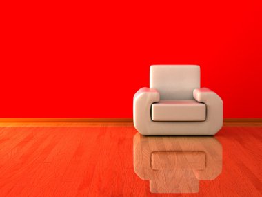 Interior of a living room. 3D image. clipart