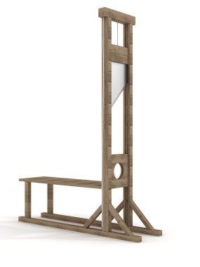 Guillotine on a white background clipart