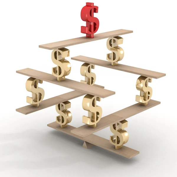 Financial balance. Stable equilibrium — Stock Photo, Image