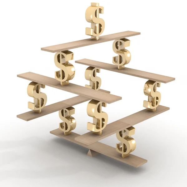 Financieel evenwicht. stabiel evenwicht — Stockfoto