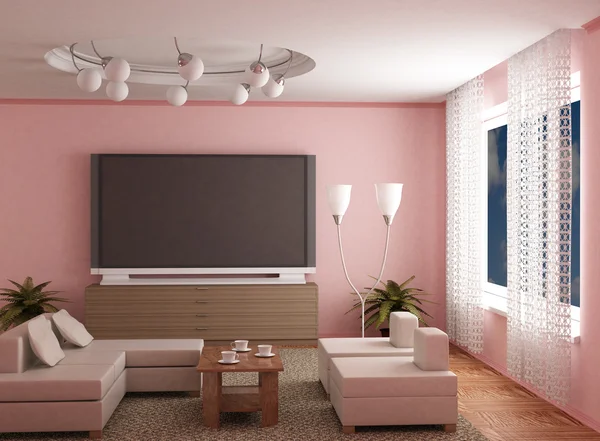 Interieur van een kamer van rust. 3D-beeld — Stockfoto