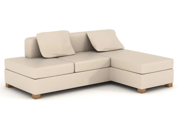 Изолированный кожаный диван. Интерьер — стоковое фото