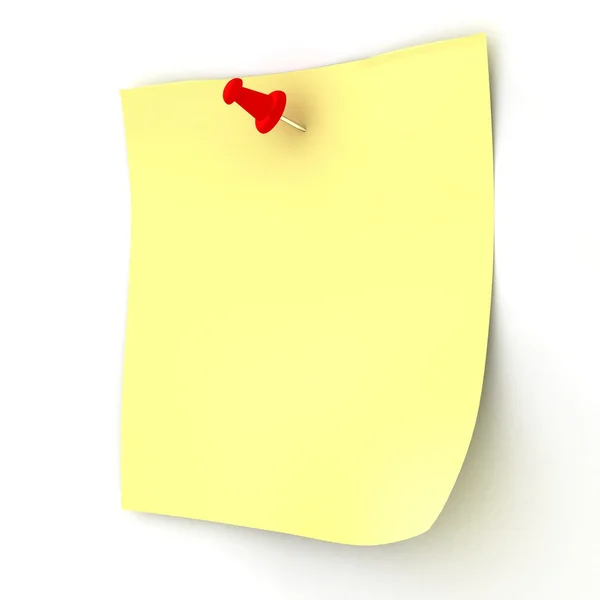Standard sheet attached by a pin — Stock Photo, Image