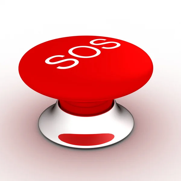 Button with an inscription the SOS — Stock Photo, Image