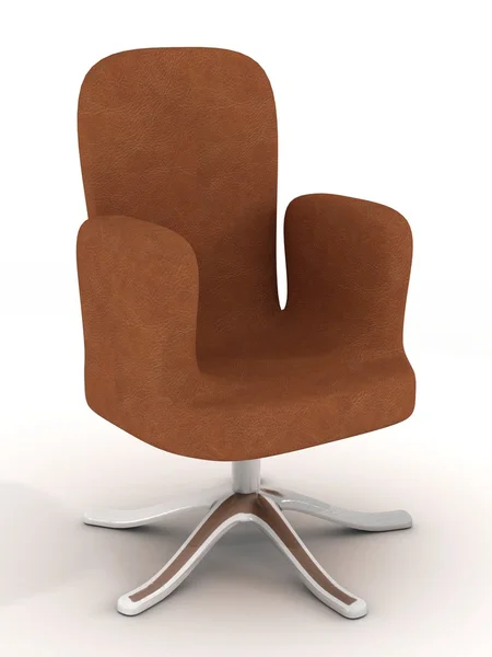 Weicher Sessel auf weißem Hintergrund — Stockfoto