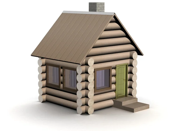Casa pequena de madeira — Fotografia de Stock