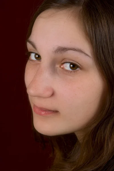 Portrait of the young sexual girl — Stock Photo, Image