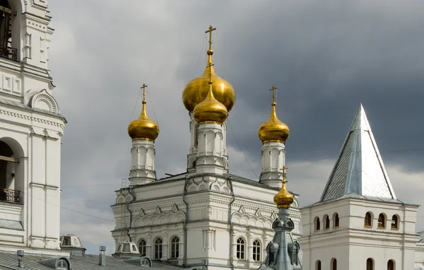 Christian temple with domes — Stock Photo, Image