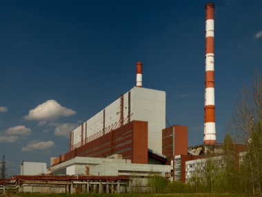 Power station. Industrial production clipart