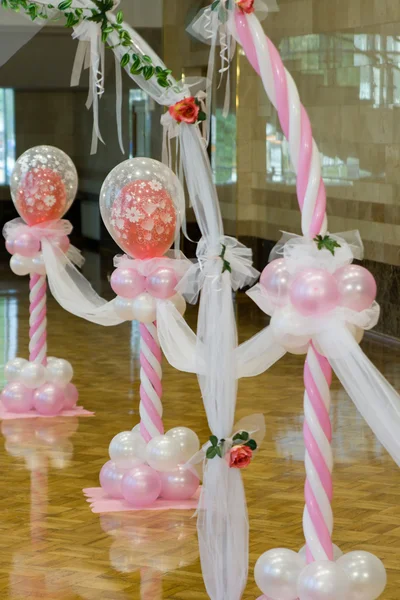 stock image Wedding hall. Ornaments from balloons.