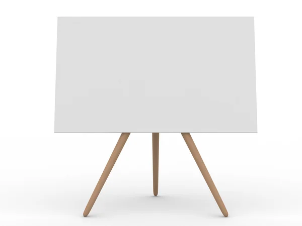 Üres tábla fehér. elszigetelt 3D-s kép — Stock Fotó