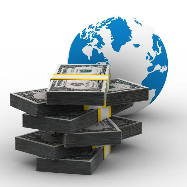 Wereldwijde business. geïsoleerde 3D-beeld — Stockfoto