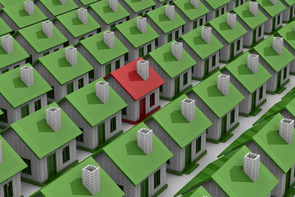 House choice. Isolated 3D image — Stock Photo, Image