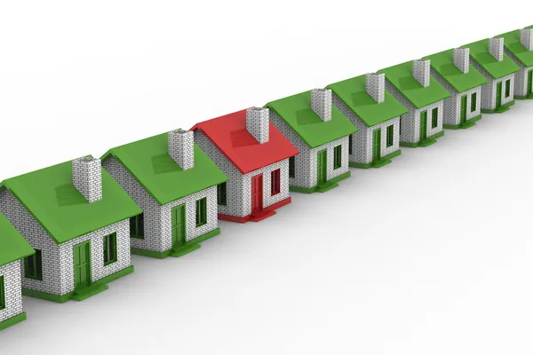 House choice. Isolated 3D image — Stock Photo, Image