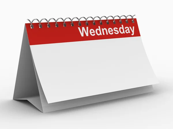 Calendário para quarta-feira no branco — Fotografia de Stock