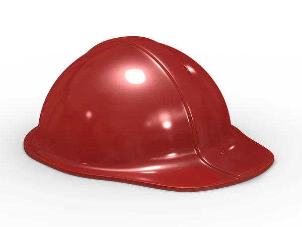 Červená helma na bílém pozadí — Stock fotografie