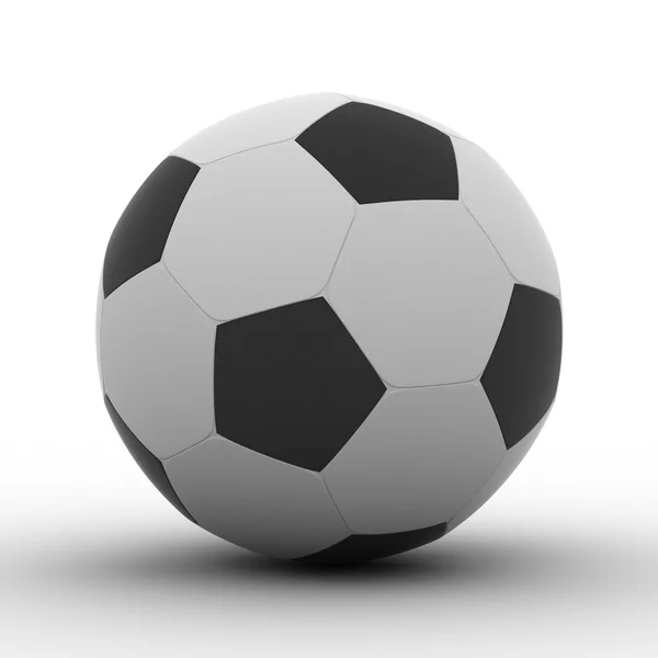 Ballon de football sur fond blanc — Photo