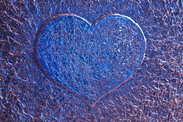 Blu amore cuore sfondo — Foto Stock