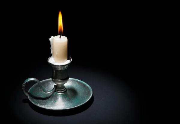 Zapaloną świeczkę — Zdjęcie stockowe