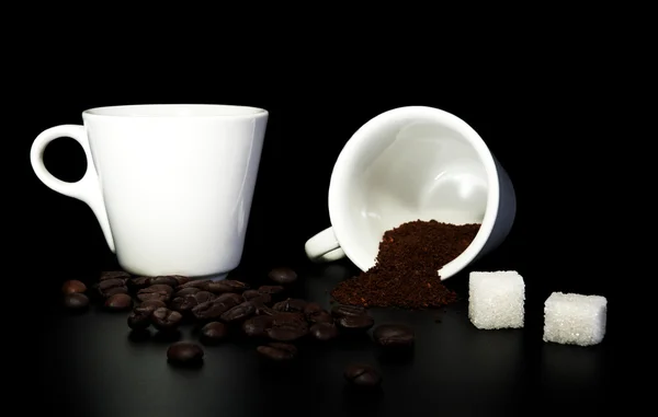 Café e açúcar — Fotografia de Stock
