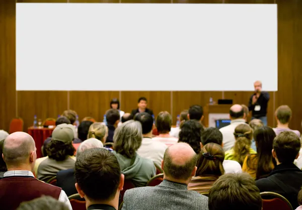 Conference hall full of participa — Stock Image Conference hall full of participa Royalty Free Stock Photos