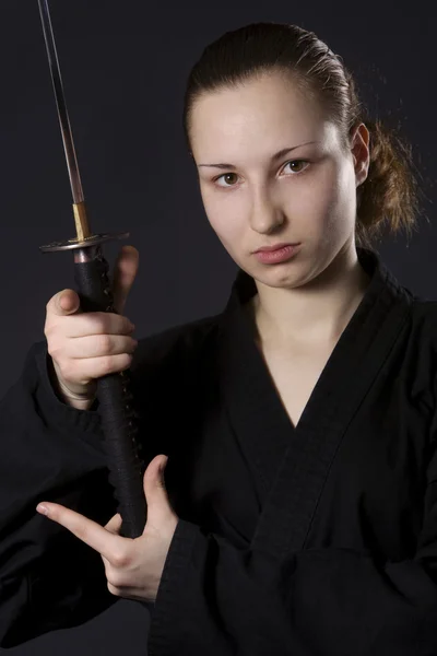 Samurai meisje — Stockfoto