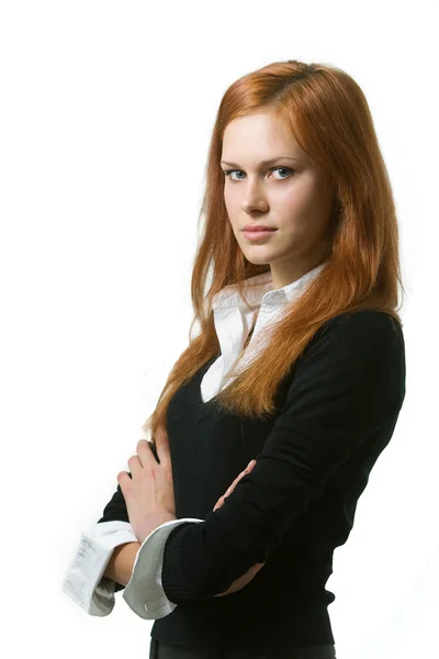 비즈니스 젊은 여자의 초상화 — 스톡 사진