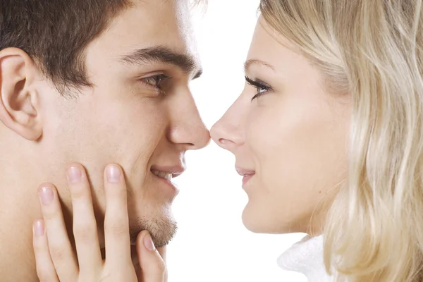 Couple touching noses — Stock Photo, Image