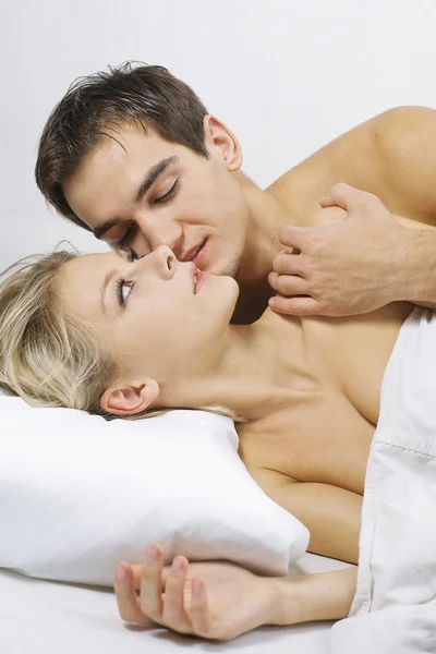 Couple foreplay Royalty Free Stock Images