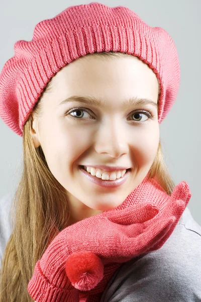 Cheerful winter girl — Stock Photo, Image
