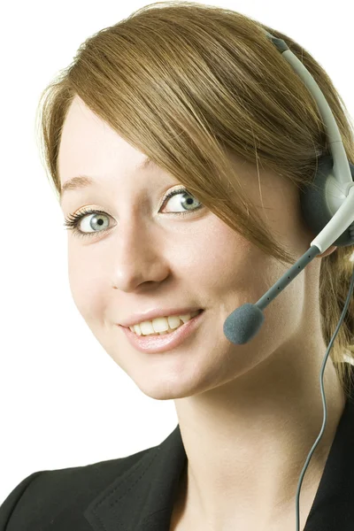 stock image Call operator smiling