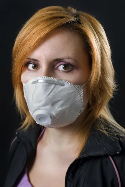 Woman wearing face mask — Stock Photo, Image