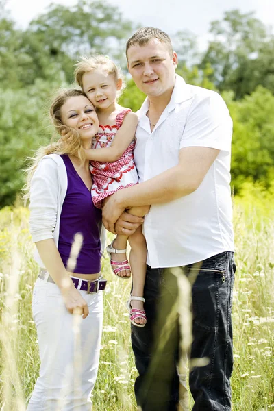Outdoor family portrait — Stock Photo, Image