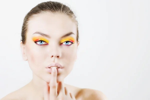Kleurrijke make-up — Stockfoto
