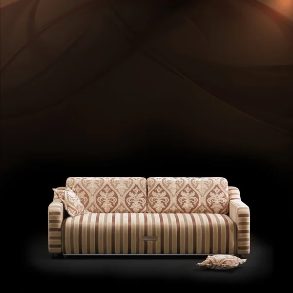 Eleganckie wzornictwo z nowoczesnymi sofą — Zdjęcie stockowe