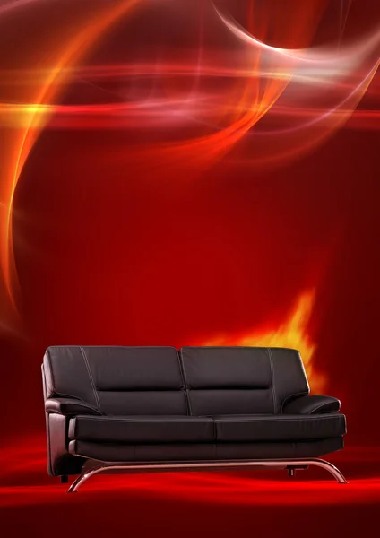 Diseño elegante con sofá moderno — Foto de Stock