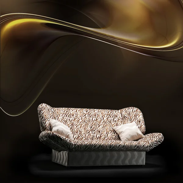 Elegantes Design mit modernem Sofa — Stockfoto