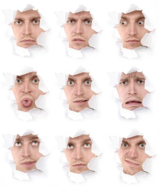 Series of expressive faces. Part 6. clipart