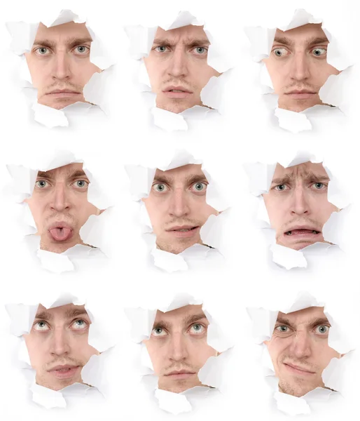 Stock image Series of expressive faces. Part 6.