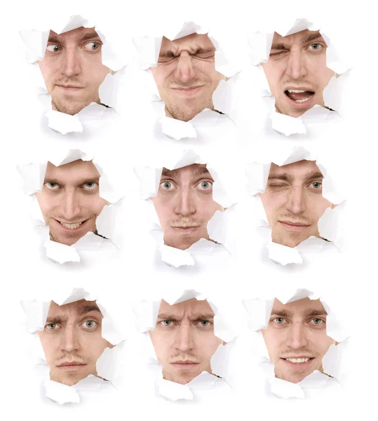 Stock image Faces of the emotional man