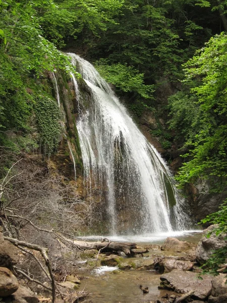 Waterfall Jur-Jur, Ukraine, Crimea — Stock Photo, Image