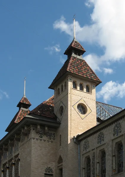 stock image Beautiful building on a background of bl