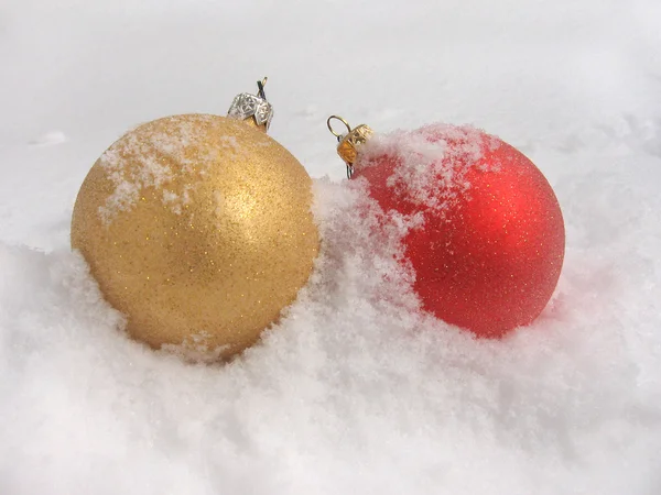 stock image Christmas toys in the snow