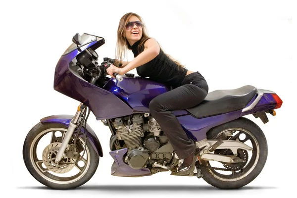 Pretty biker — Stock Photo, Image